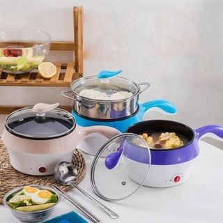 Nồi lẩu mini- Nổi lẩu tiện dụng có tay cầm cỡ 18cm kèm giá hấp