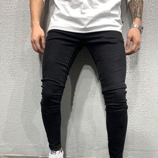 Quần Jean Dài Nam Trơn Co Dãn