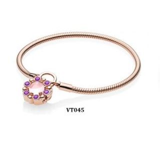 Vòng mềm khóa rời màu rose gold Vt045