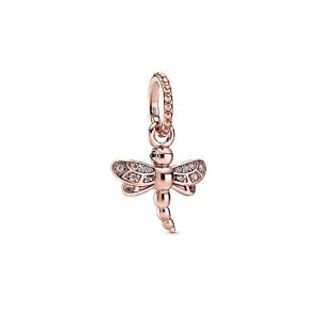 Charm treo chuồn chuồn rose gold
