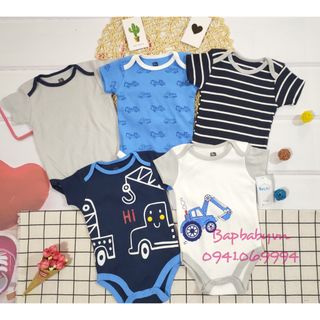 Set 5 body chip cộc tay cho bé trai và bé gái