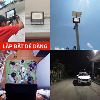 ĐÈN PHA LED NĂNG LƯỢNG MẶT TRỜI 200W - CHIẾU SÁNG XUYÊN ĐÊM MÀ KHÔNG TỐN ĐIỆN !!