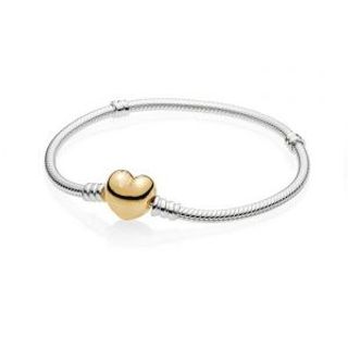 Vòng mềm cơ bản chốt tim gold