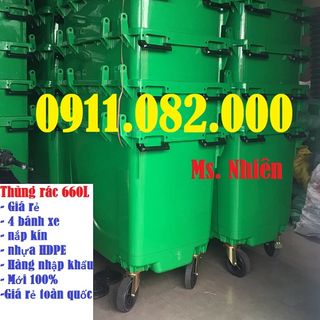 Công ty bán sỉ thùng rác 120 lít 240 lít 660 lít giá rẻ tại vĩnh long-