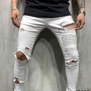Quần Jean Dài Nam Was Rách Co Dãn JD029