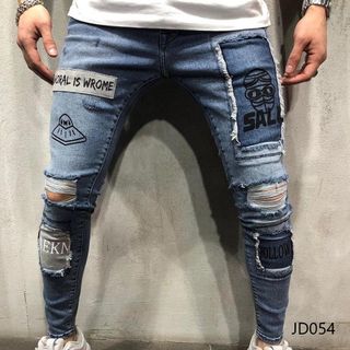 Quần Jean Dài Nam Was Rách Co Dãn JD054