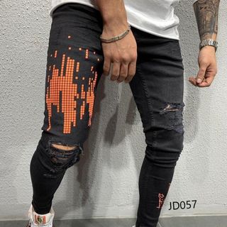 Quần Jean Dài Nam Was Rách Co Dãn JD057