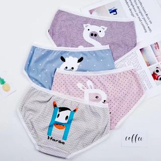 Quần Lót Nữ Cotton Có Hình Hoạ tiết Đáng yêu dành cho TEEN giá sỉ