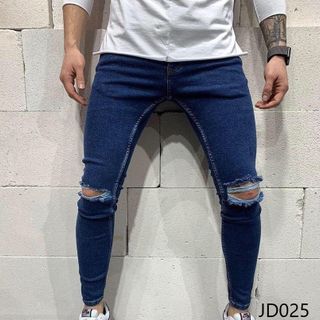 Quần Jean Dài Nam Was Rách Co Dãn JD025