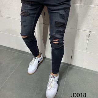 Quần Jean Dài Nam Was Rách Co Dãn JD018