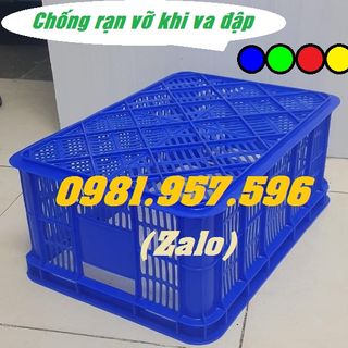 Thùng nhựa rỗng Hs018, sọt nhựa công nghiệp giá sỉ