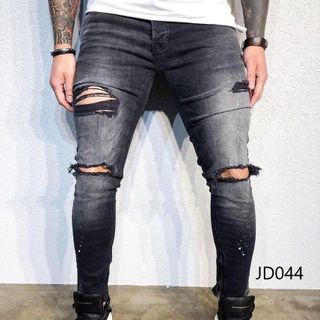 Quần Jean Dài Nam Was Rách Co Dãn JD044