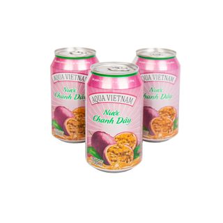 Thùng 24 lon lùn Nước Chanh Dây Aqua Vietnam (24 lon X 330ml)