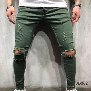 Quần Jean Dài Nam Was Rách Co Dãn JD062
