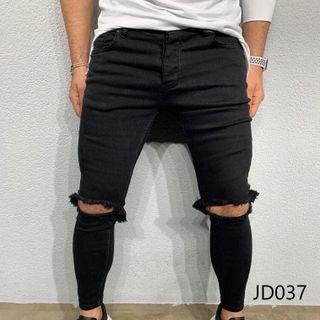 Quần Jean Dài Nam Was Rách Co Dãn JD037