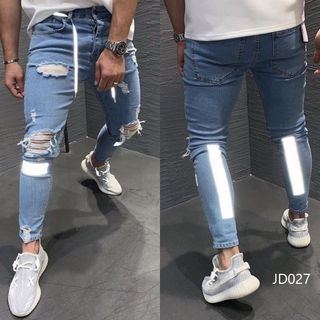 Quần Jean Dài Nam Was Rách Co Dãn Phát Quang JD027