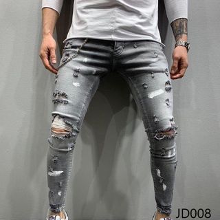 Quần Jean Dài Nam Was Rách Co Dãn JD008