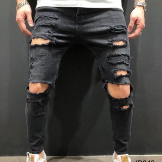 Quần Jean Dài Nam Was Rách Co Dãn JD049