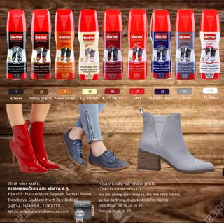 Xi nước đánh giày màu xanh 75ml châu Âu