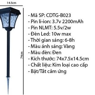 ĐÈN CẮM LỐI ĐI DÙNG NĂNG LƯỢNG MẶT TRỜI - KHÔNG TỐN ĐIỆN VÀ CHI PHÍ KÉO DÂY LẮP ĐẶT