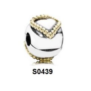 Charm clip tim 2tone S0439
