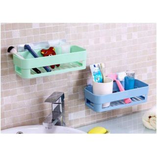 Kệ nhựa treo tường nhà tắm, nhà bếp dán tường chịu lực