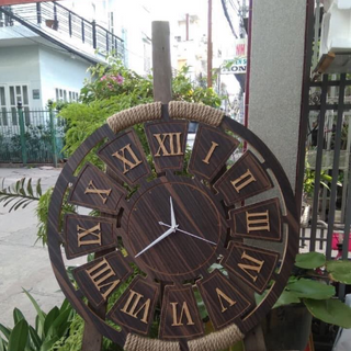 Đồng Hồ Gỗ Treo Tường Nghệ Thuật Handmade Phong Cách Gần Gũi Thiên Nhiên