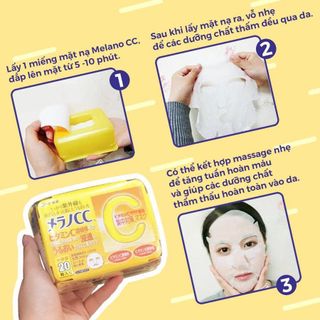 Mặt nạ CC Melano vitamin C làm trắng trị thâm nám
