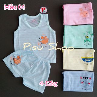 Bộ ba lổ cotton tre 4-12kg