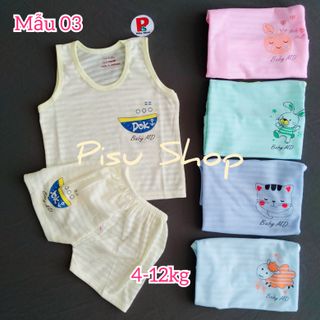 Bộ ba lổ cotton tre 4-12kg