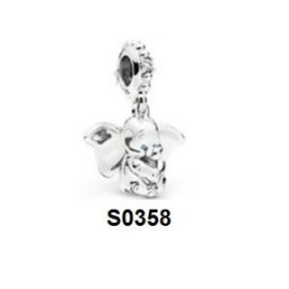 Charm treo chú voi con mắt xanh S0358