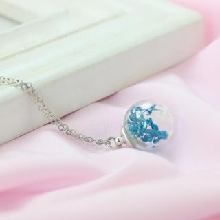 Dây chuyền mặt ép hoa khô siêu đẹp