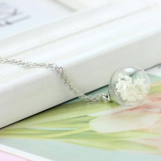 Dây chuyền mặt ép hoa khô siêu đẹp