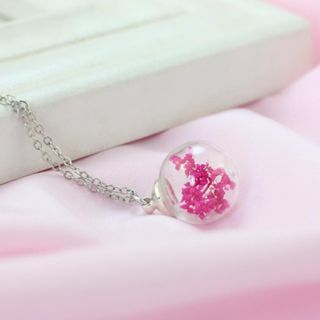Dây chuyền mặt ép hoa khô siêu đẹp