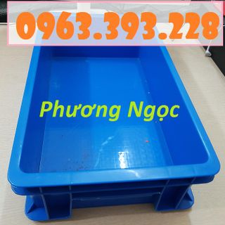 Thùng nhựa đặc có nắp B2, khay nhựa công nghiệp, hộp nhựa đựng linh kiện giá sỉ