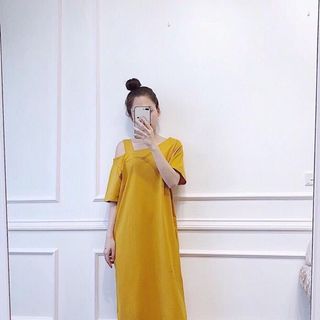 Đầm bầu lêch vai gia sỉ