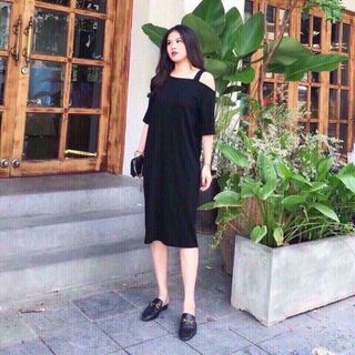 Đầm bầu lêch vai gia sỉ