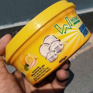 Sáp rửa chén diệt khuẩn W-Home hương chanh hộp 400g