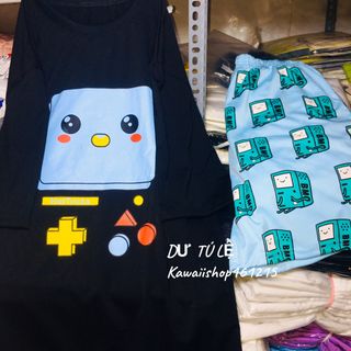 Ảnh thật full Set hoạt hình cartoon quần short đùi cotton lạnh