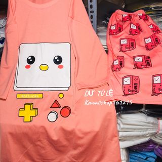 Ảnh thật full Set hoạt hình cartoon quần short đùi cotton lạnh