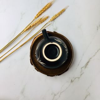 BÁT TRÀNG LY CỐC CAFÉ - TÁCH CÀ PHÊ, TRÀ – LY CỐC CAPUCHINO - BỘ TÁCH CÀ PHÊ GỐM SỨ CAO CẤP MÀU NÂU HỌA TIẾT VẼ BÔNG LÚA giá sỉ