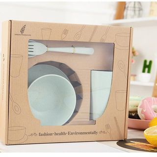 Bộ 6 Món Ly Chén Muỗng Nĩa Dĩa Đũa Lúa Mạch