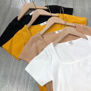 Áo phông cổ vuông chất bozip chuẩn