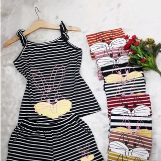 BỘ QUẦN SHORT-ÁO DÂY THUN SỌC MS-2492