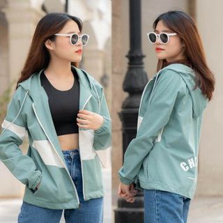 Áo khoác dù 2lớp phối màu