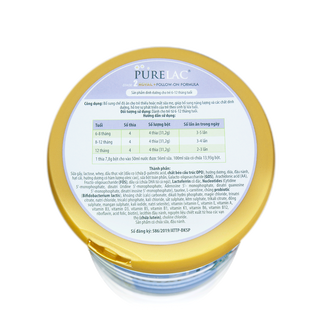 Sữa bột công thức PureLac New Zealand hộp 800gr cho bé từ 06 đến 12 tháng