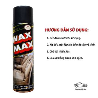 CHAI VỆ SINH ĐA NĂNG WAX MAX LÀM SẠCH, LÀM BÓNG DA, GỖ, NỘI THẤT Ô TÔ 500ML