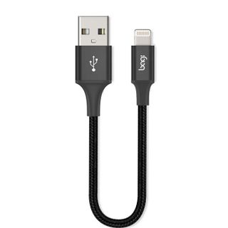 Dây cáp dù sạc nhanh Lightning Bagi dài 20cm IS20 cho sạc dự phòng-hàng Việt Nam