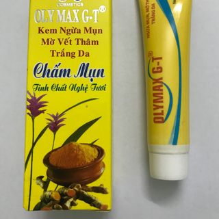 Kem chấm mụn tinh chất nghệ tươi ngừa mụn mờ vết thâm trắng da Oly Max GT