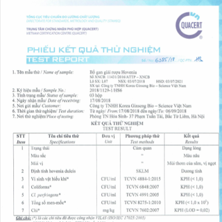 Bổ Gan, Giải Rượu Hovenia - Hovenia Dulcis Thunberg 100 ml *5 gói x 6